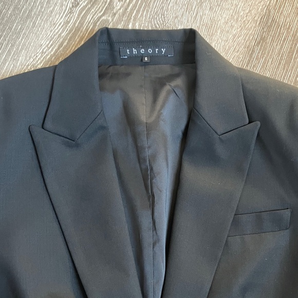 Theory Gabe One Button Stretch Wool Blazer - Picture 13 of 14
